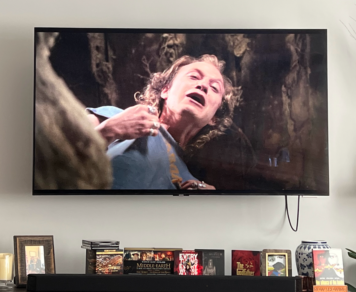 screen capture of Buffalo Bill as seen thru his captors eyes.